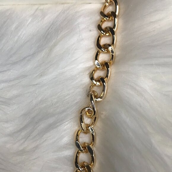 J. ELISE BOUTIQUE GOLD CRYSTAL PENDANT CHAIN LINK NECKLACE AND EARRING SET - Picture 9 of 11